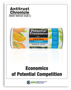 Antitrust Chronicle<sup>®</sup> – Economics of Potential Competition