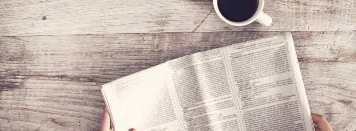 Newspaper and coffee