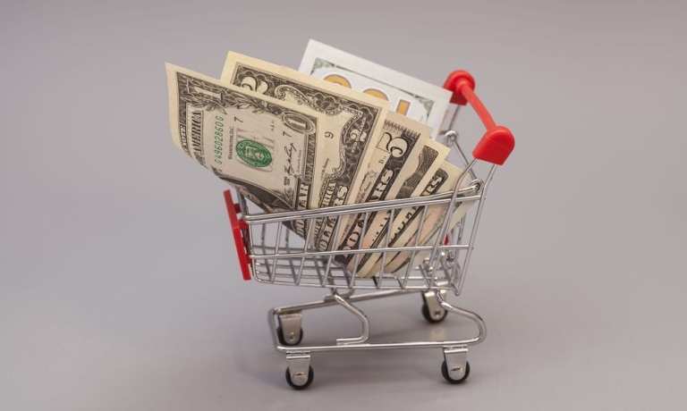 cash shopping cart