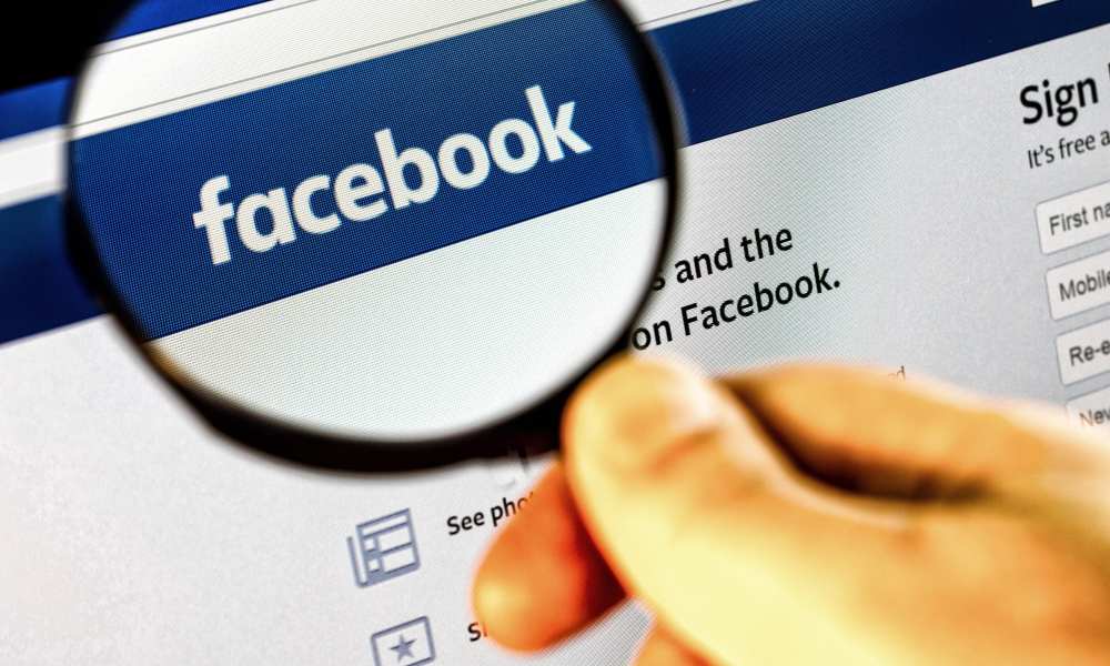 Facebook with magnifier