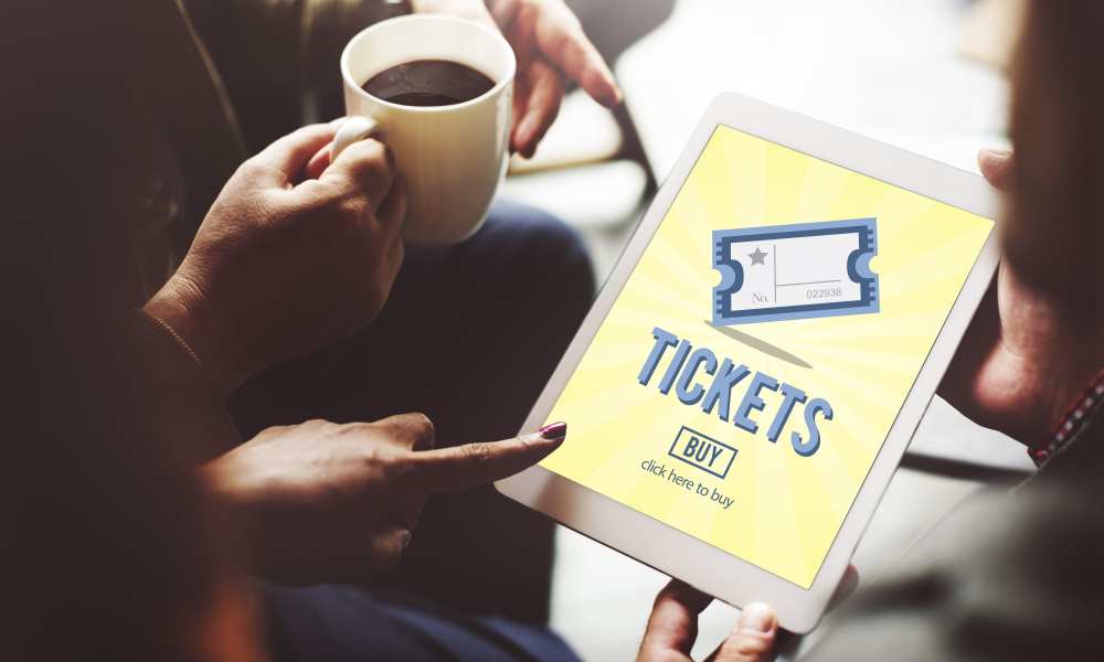ticket purchase on tablet