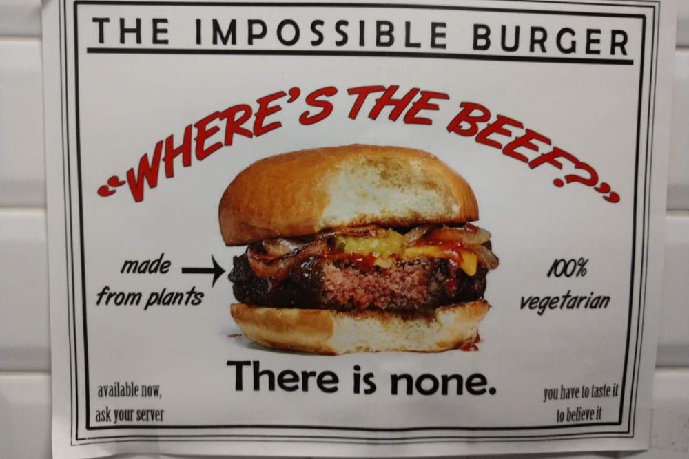 Impossible whopper vegan