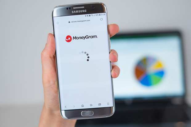 MoneyGram app on smartphone