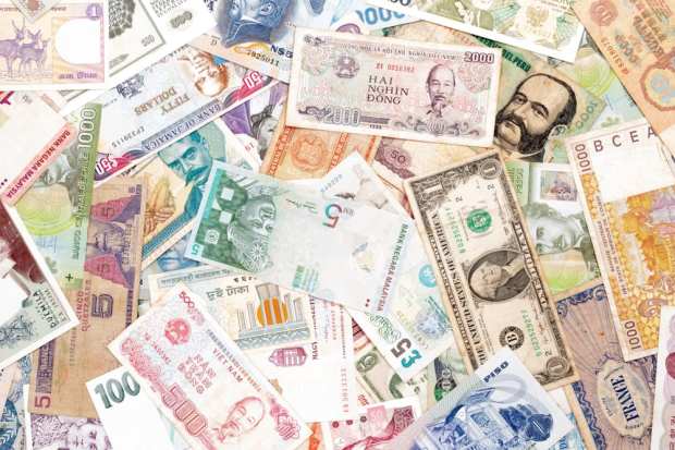 cash of many currencies