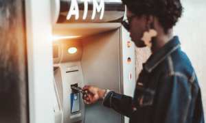 man at ATM