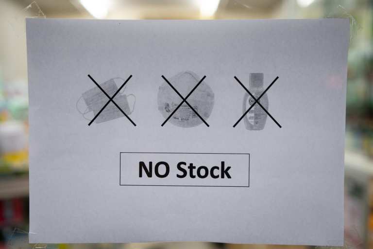 no stock due to coronavirus