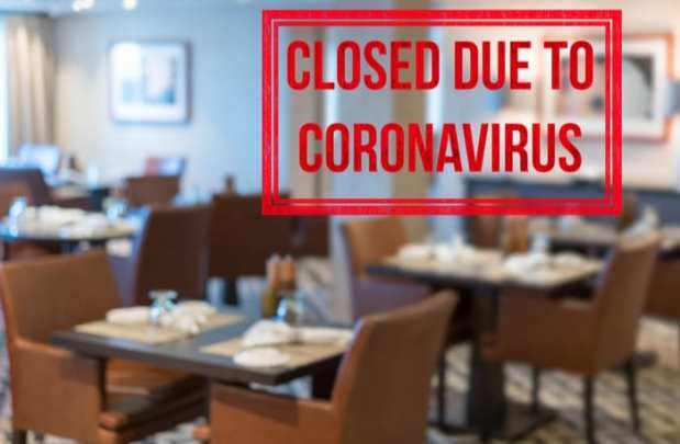 closed due to coronavirus sign