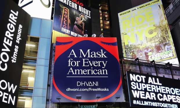 Activ(ist)wear Brand Takes Its Face Masks To Times Square