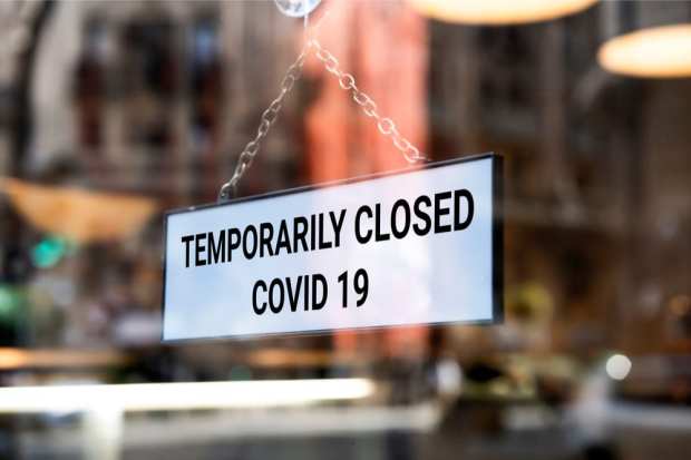 temporarily closed COVID-19 sign