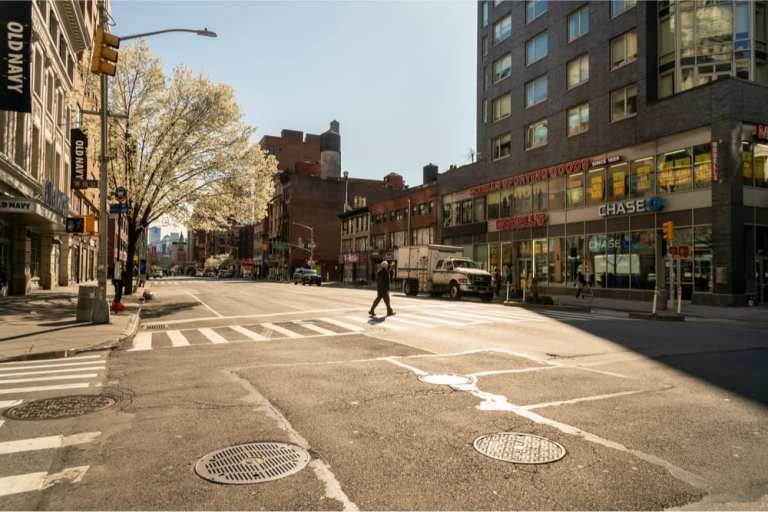 empty New York street coronavirus