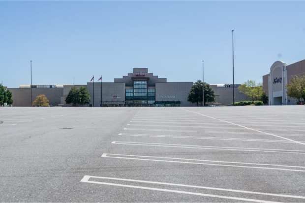 empty mall parking lot