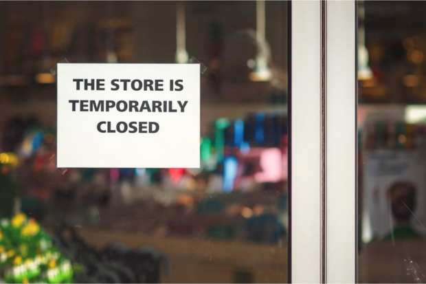 store closed sign