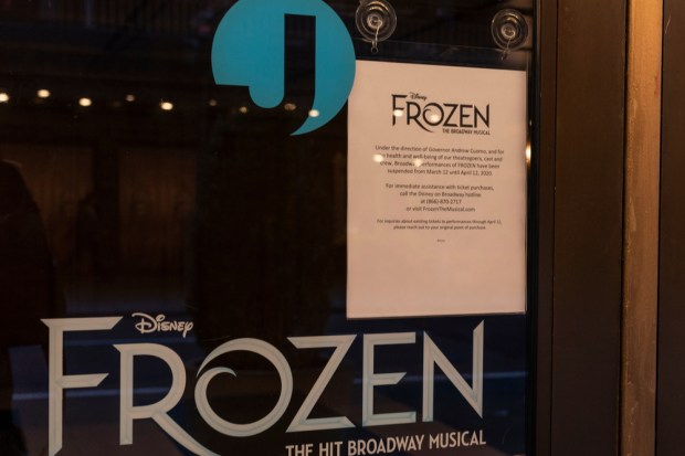 Broadway musical Frozen closed