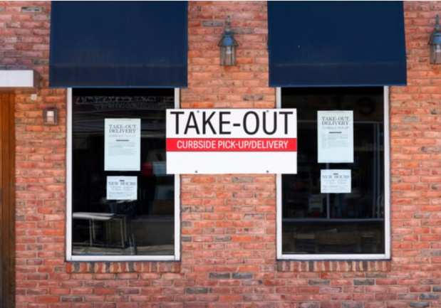 Takeout restaurant sign