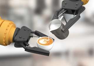 AI Robot Enforces Social Distancing At S. Korean Coffee Shop