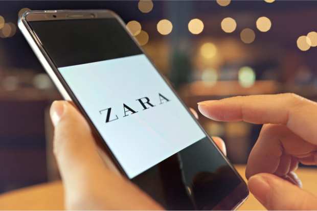 Zara on smartphone