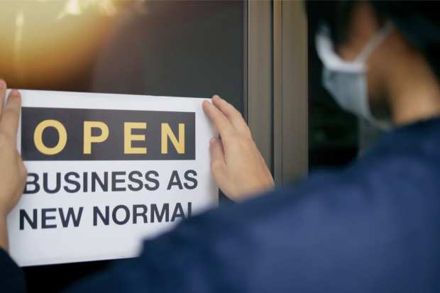 open business new normal sign