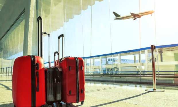 suitcases in airport