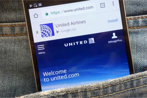 United Airlines app