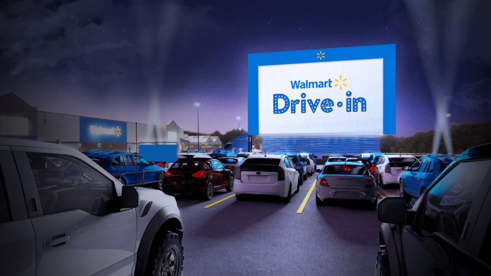 Walmart Parking Lots Become Free Drive-In Movie Theaters
