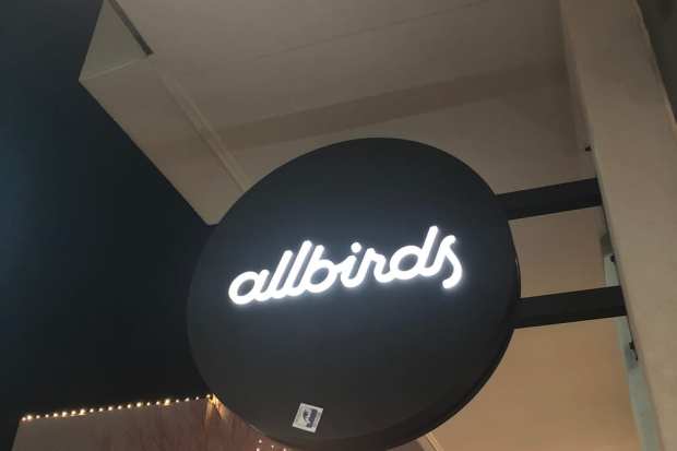 Allbirds store sign