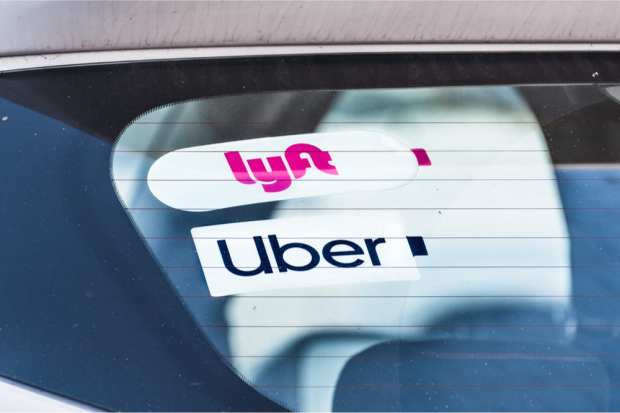 Lyft and Uber stickers