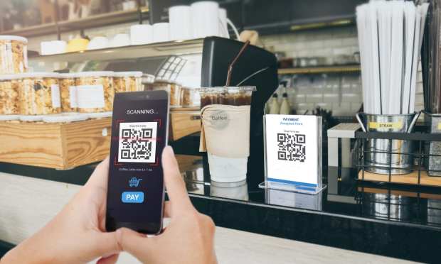 QR code payment with smartphone