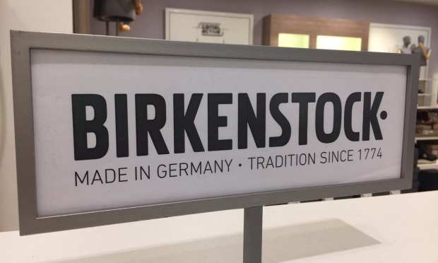 Birkenstock footwear sign