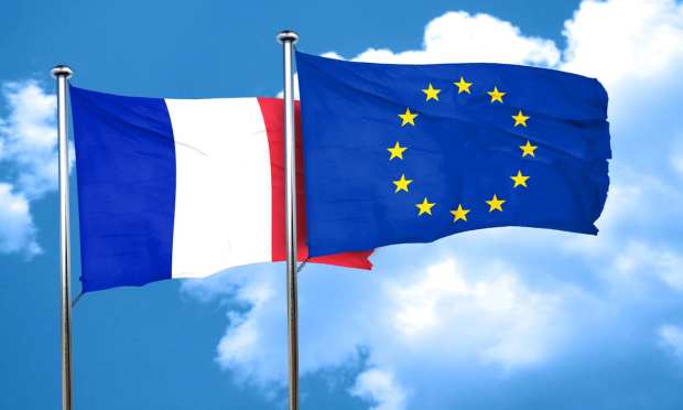 French and EU flags