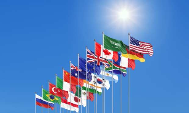 G20 nation flags