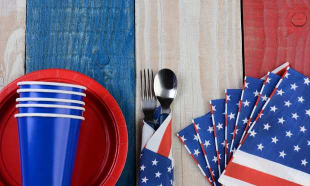 July Fourth table setting
