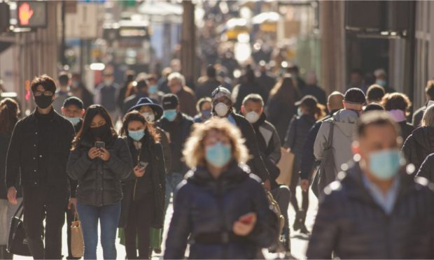 pandemic, people in masks
