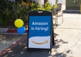 Amazon hiring sign