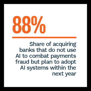 AI In Focus: Waging Digital Warfare Against Payments Fraud December 2021 - Learn how banks are using AI to tackle fraud and streamline merchant monitoring