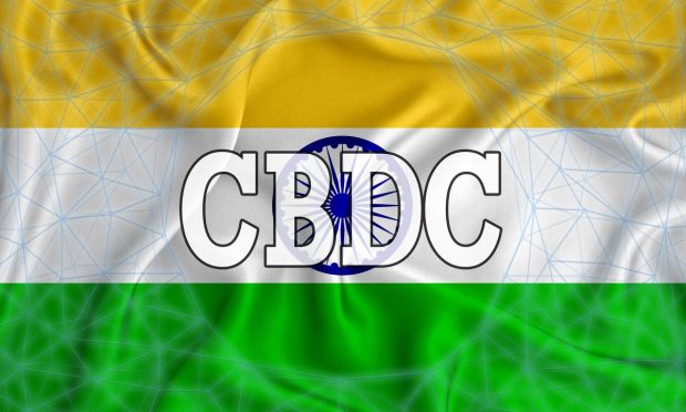 CBDC on India flag