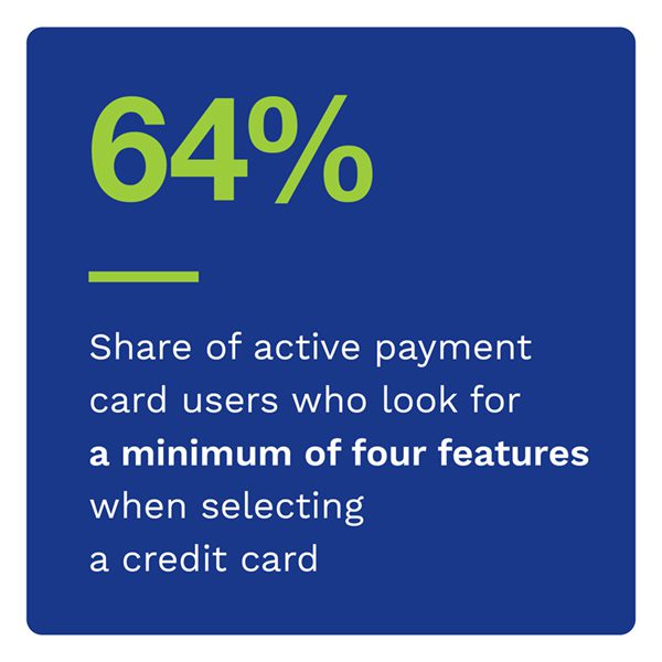 Most consumers look for at least four features when selecting a credit card