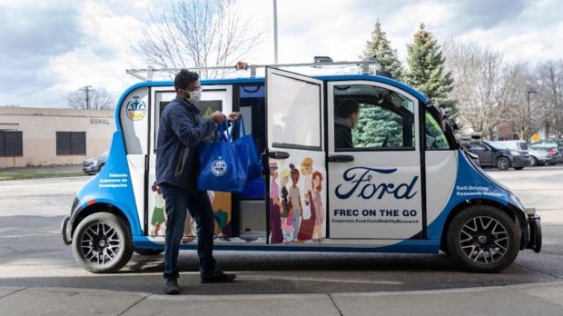 Ford, food, delivery, self-driving, detroit