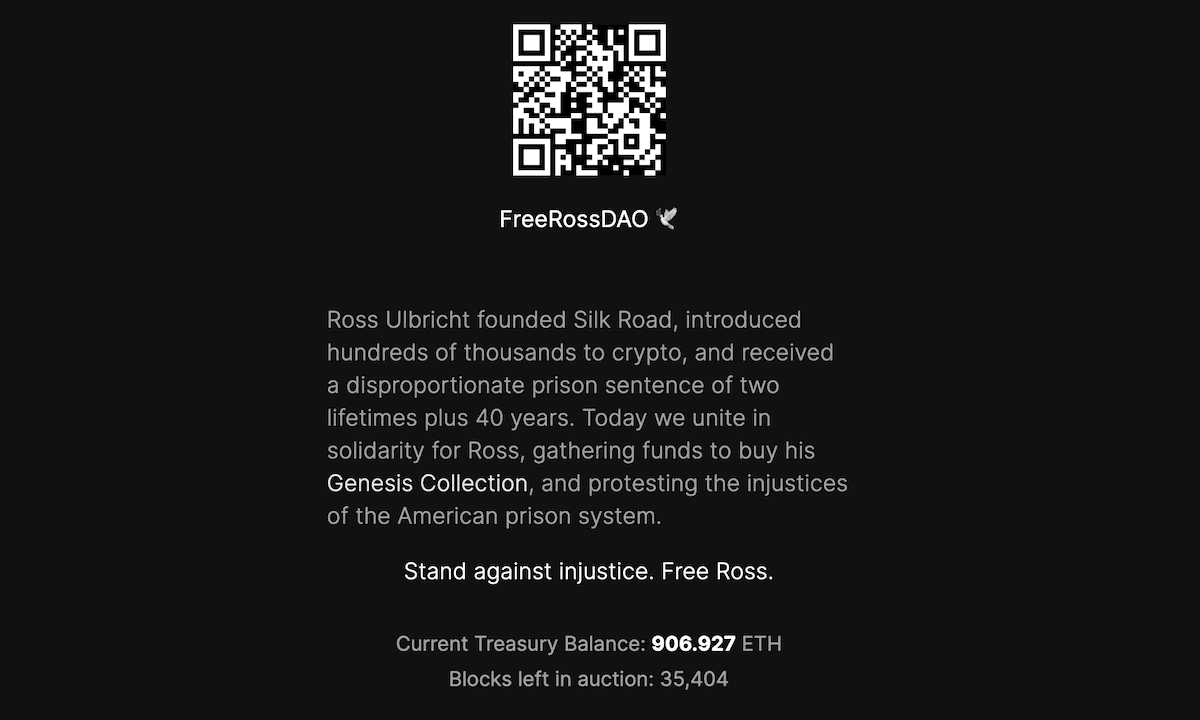 FreeRossDAO as Playbook for Crypto Crowdfunding?