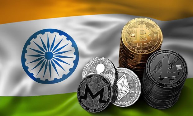 India flag, cryptocurrency