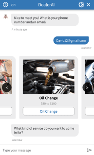 DealerAI chatbot