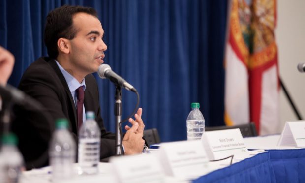 CFPB’s Chopra Tells GOP Old Laws Still Apply for New Offenders