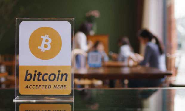 bitcoin accepted sign in restaurant