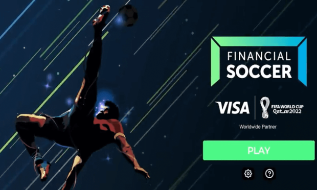 financial football, financial soccer, visa, world cup, virtual video game