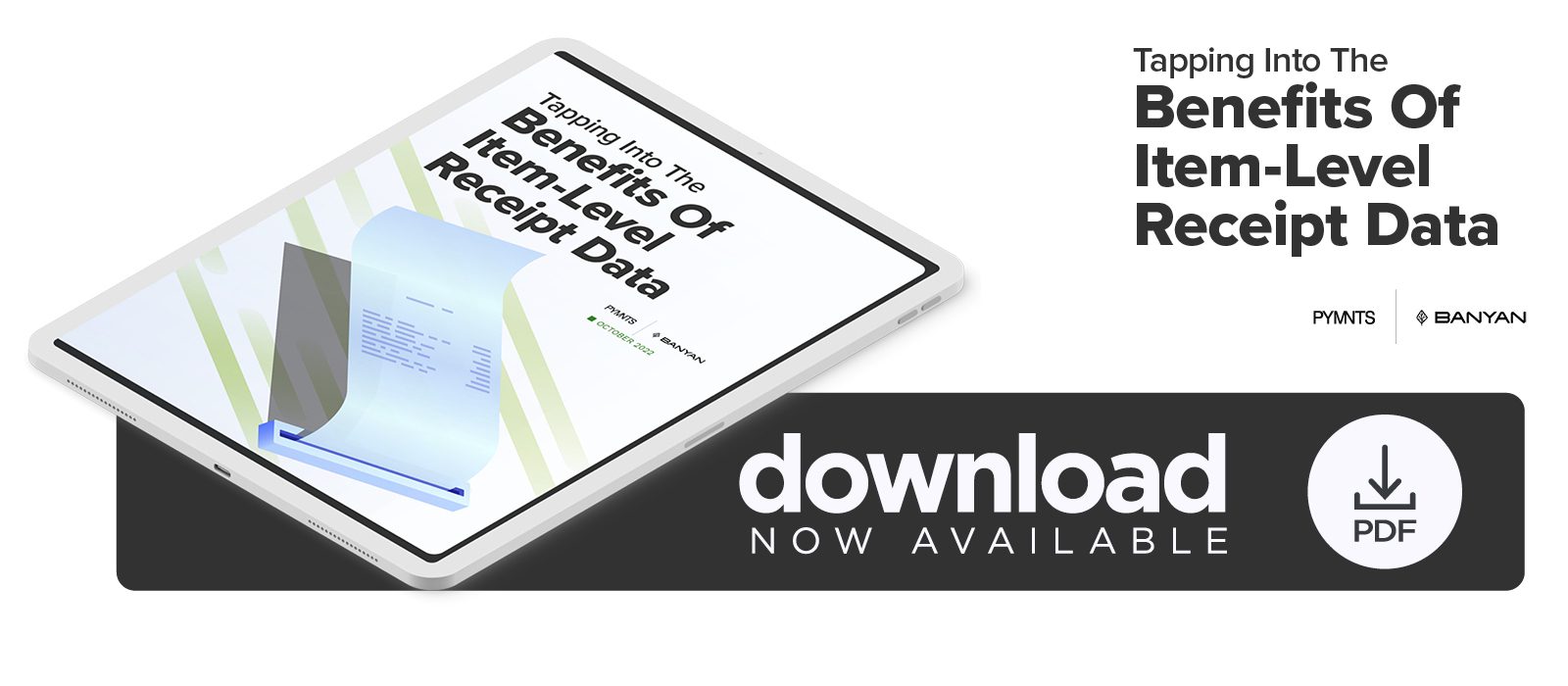 Banyan - Tapping Into The Benefits Of Item-Level Receipt Data - October 2022 - Explore how banks and FinTechs are utilizing item-level receipt data to build relationships with merchants and consumers