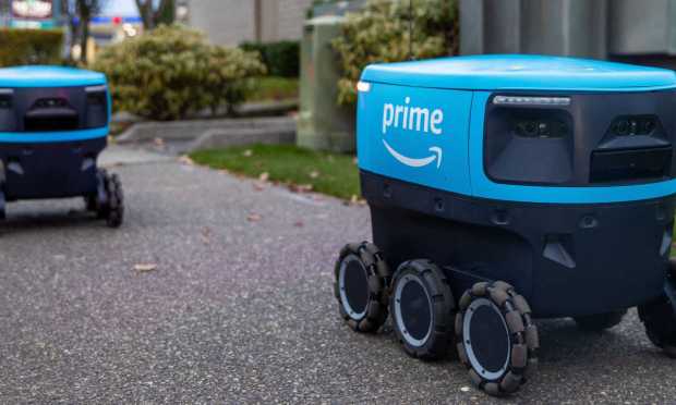 amazon prime, robots, delivery, scout, cost cutting, abandon