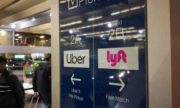 Uber and Lyft sign