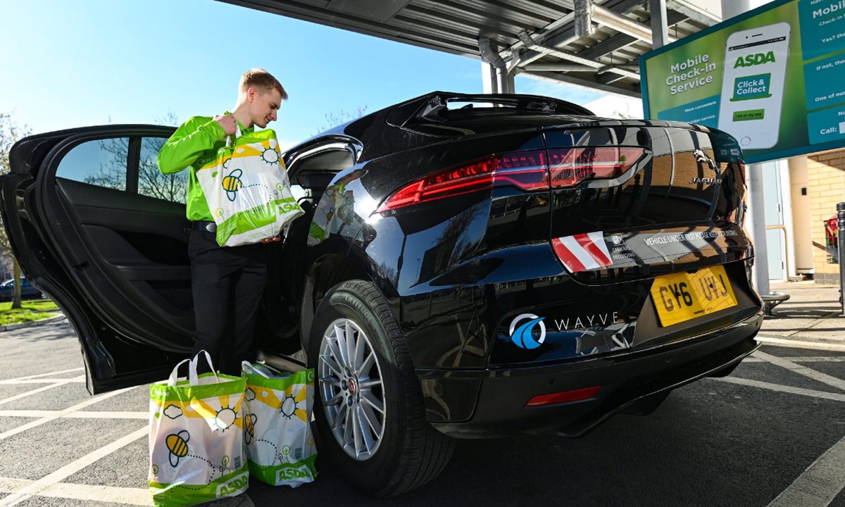 Asda click & collect drive in point for 'click online collect here