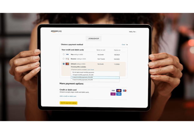 Amazon Pay Lets Citi Card Members Pay Over Time