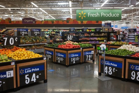 Consumers Purchase Groceries at Walmart, Saving Pricier Item Spend