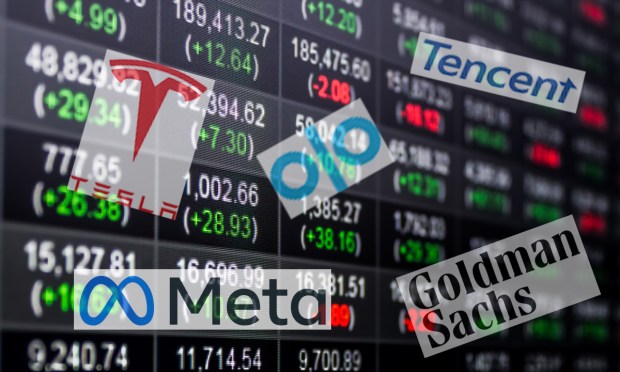 CE 100 Index Up 0.5% as Tesla and Tencent Declines Blunt Olo, Goldman Surges 